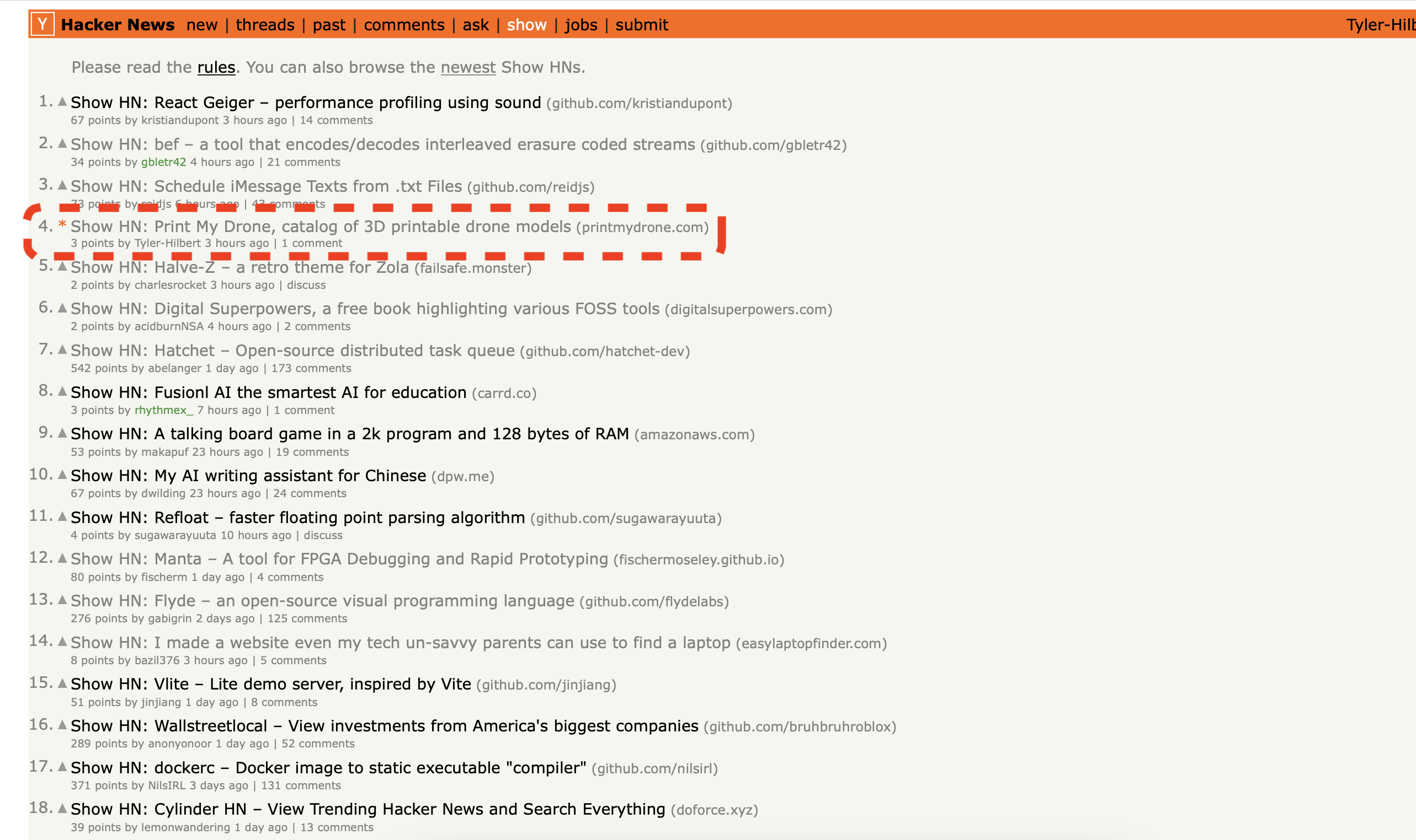 Show Hacker News Post