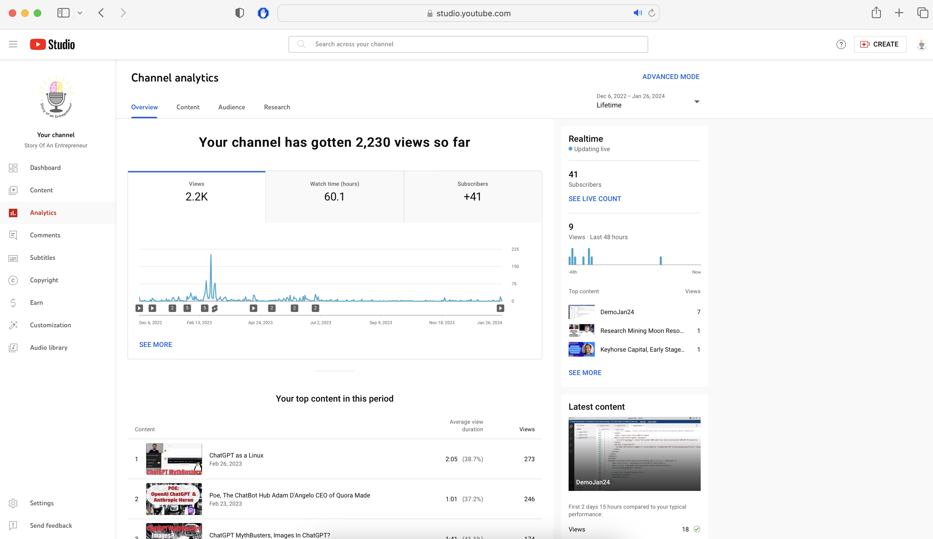 Location analytics LinkedIn Repost University of Cincinnati student and alumni coding a personal website on GitHub 23 Hours January 22nd, 2024